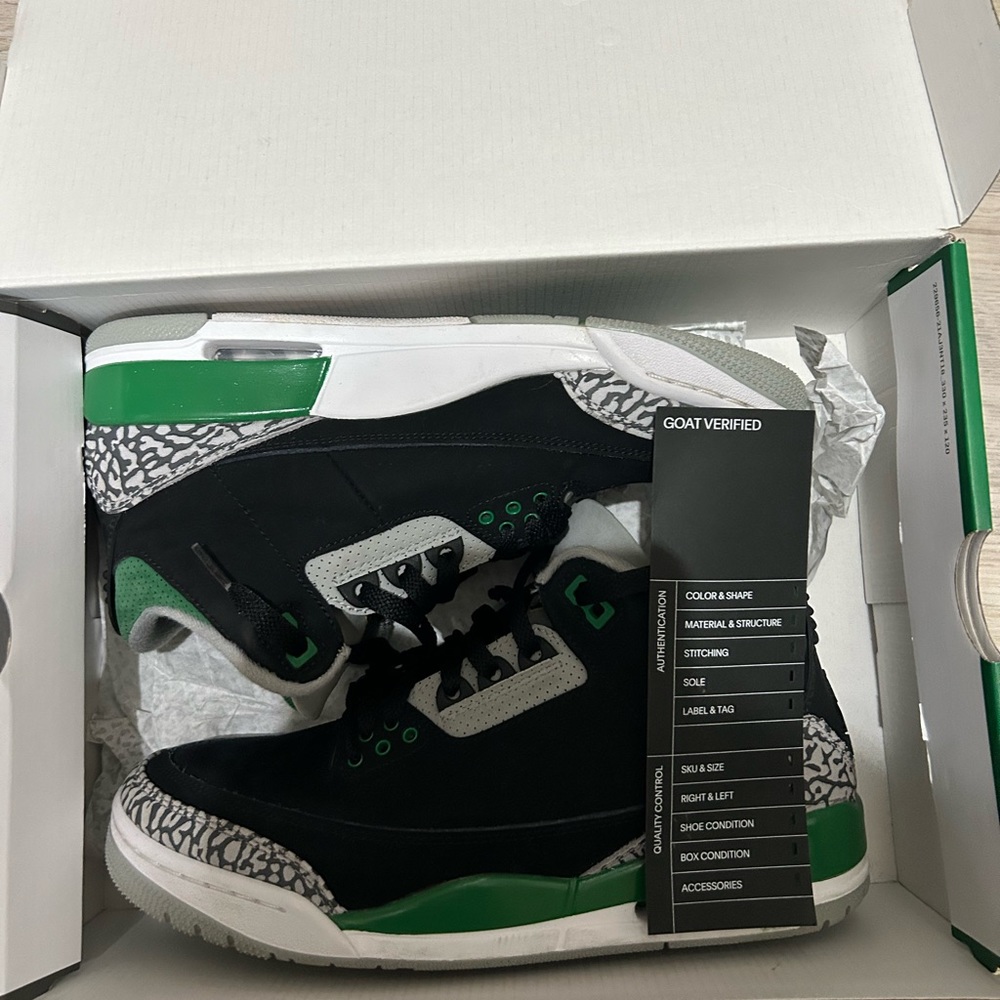 Jordan 3 pine green size 8